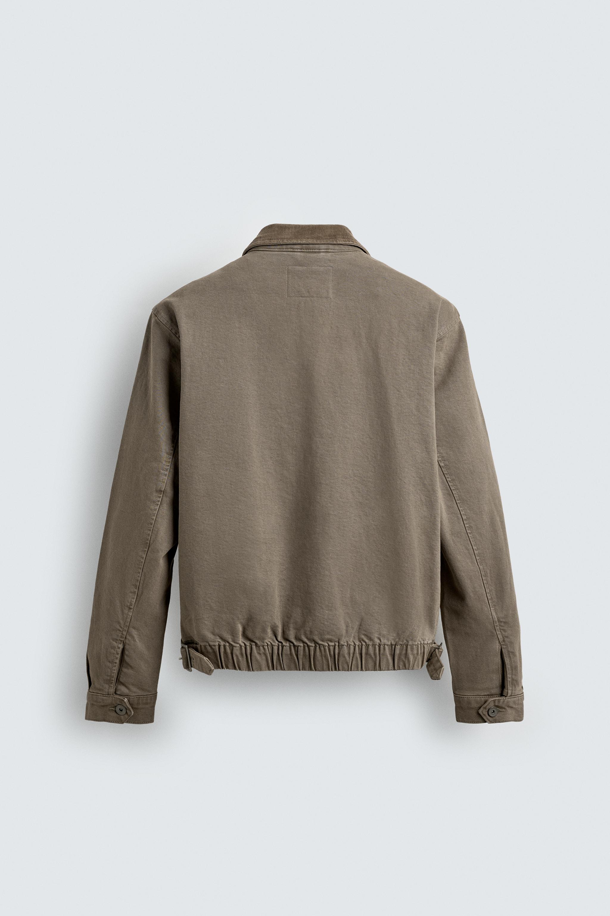 CROPPED FIT CORDUROY COLLAR JACKET
